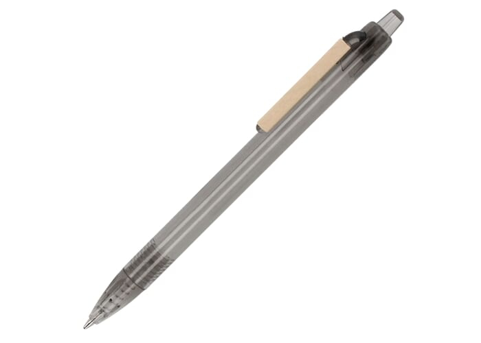 Stylo à bille ocean plastic promotionnel Transparent / Noir